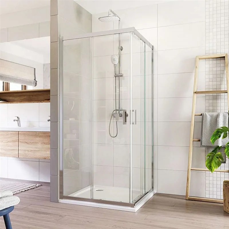 Mereo Mereo, Sprchovací kút, LIMA, štvorec, chróm ALU, sklo Číre, MER-CK608A33K