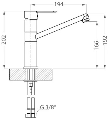 ALVEUS 1119874 - Drezová batéria ZENIT 20,2 cm granit/béžová