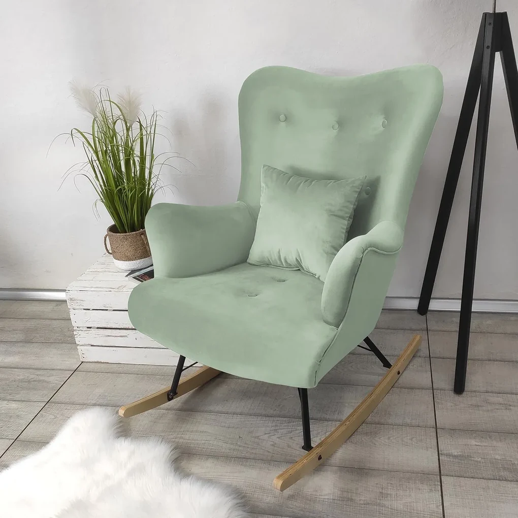 Hojdacie kreslo v škandinávskom štýle Blanco, Farby: Magic Velvet 2222
