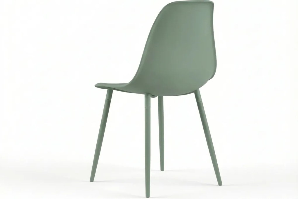 Jedálenská stolička OSAKA plastová, šalviovozelená
