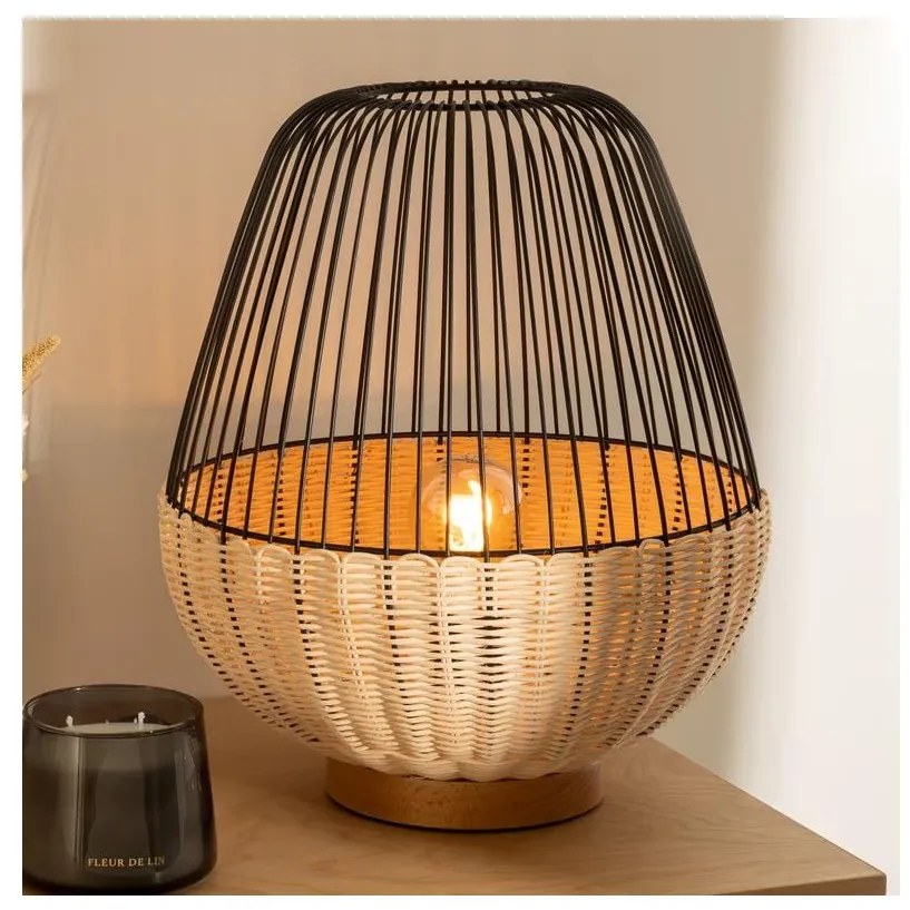 Atmosphera - Stolná lampa ANEA 1xE27/40W/230V ratan