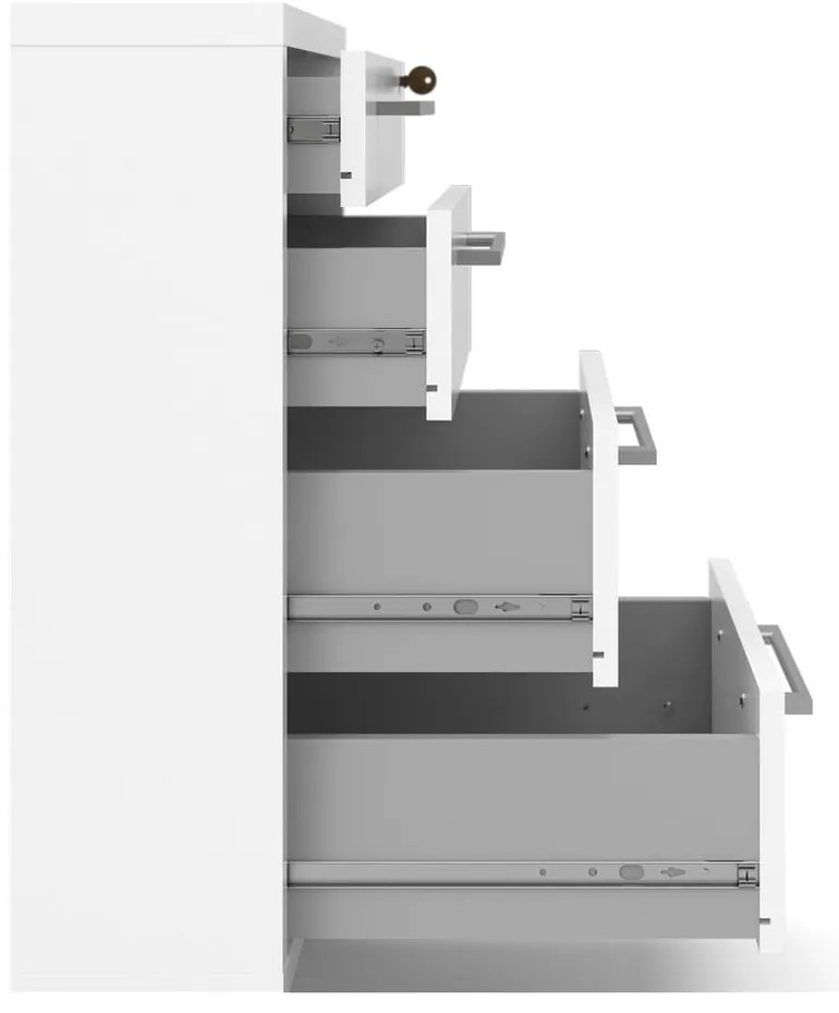 Biela uzamykateľná skrinka 48x68 cm Prima – Tvilum