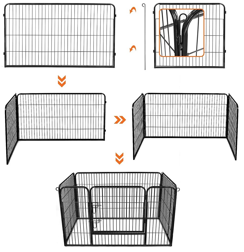 Ohrádka pre zvieratá Liftera 122 cm čierna