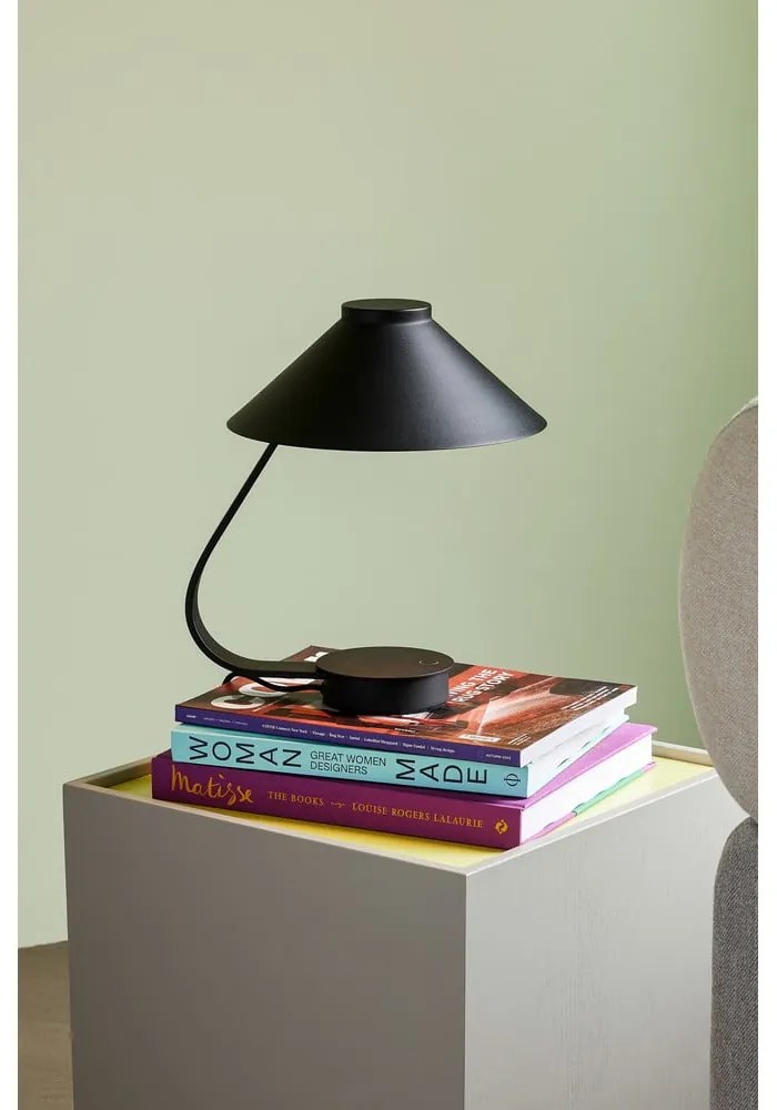 Čierna LED stmievateľná stolová lampa (výška 31 cm) Muri – Hübsch