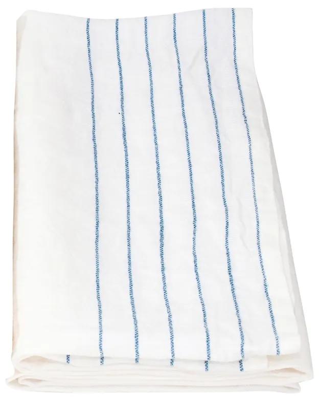 Ľanový uterák Kaste, bielo-modrý, Rozmery  48x70 cm