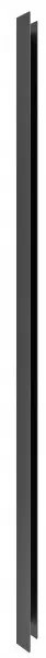 Erga Bern, nástenný profil pre sprchové dvere do niky 195 cm, seria Bern, Berlin, čierna matná, ERG-V02-BERLIN-WALL-BK