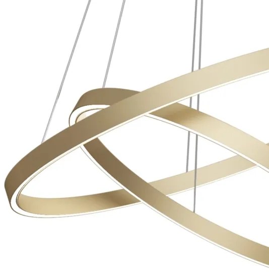 Maytoni MOD058PL-L74BS3K - LED Luster na lanku RIM LED/88W/230V pr. 80 cm zlatá