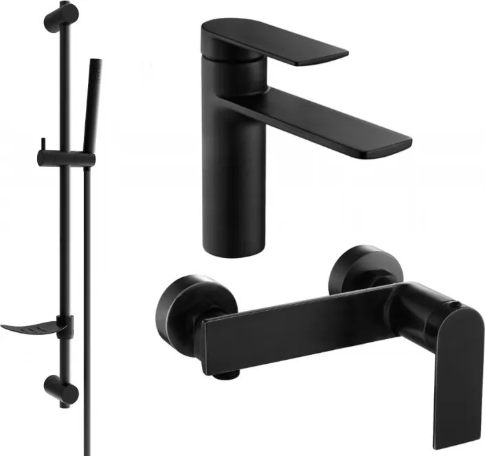 Mexen Zero DF70 sprchová súprava, čierna - 71104DF70-70