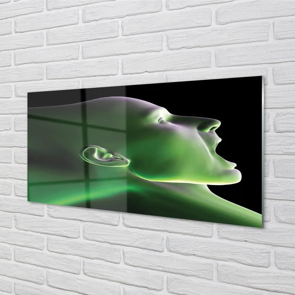 Nástenný panel  V čele muž zelenú 100x50 cm