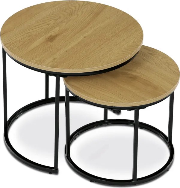 Sada 2 konferenčných stolíkov CT-G1145 OAK