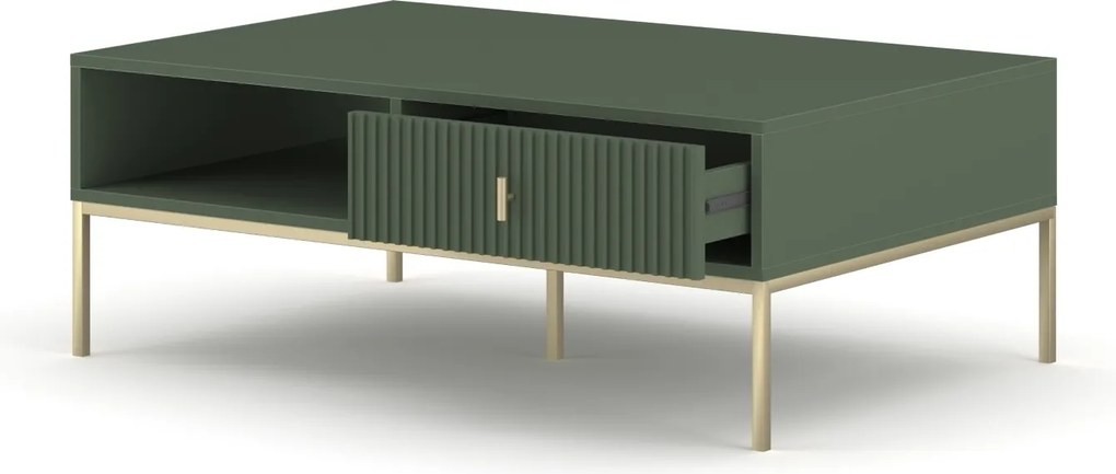 Konferenční stolek Maggiore 104 cm zelený/zlatý