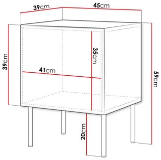 Set 2 nočných stolíkov Godzes Bis (biela + čierna) . Vlastná spoľahlivá doprava až k Vám domov. 1105885