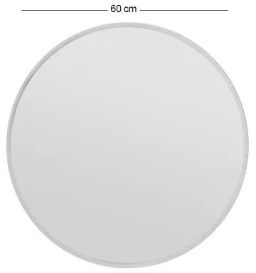 Nástenné zrkadlo OZZE pr. 60 cm biela