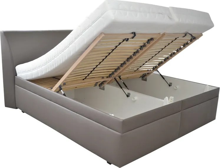 Posteľ Evita 180x200 cm, kávová ekokoža