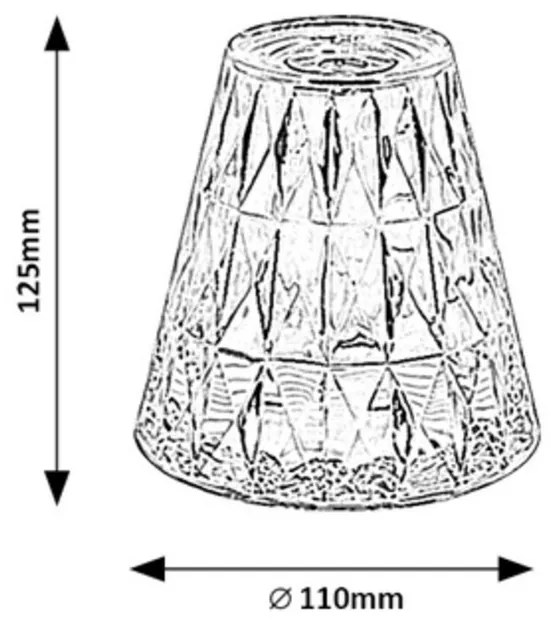 Rabalux 76004 stolná LED lampa Siggy, priehľadná