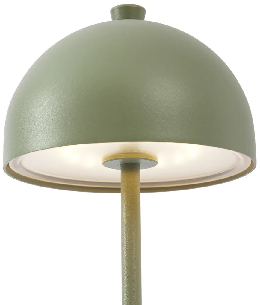 Stolná lampa zelená vrátane LED IP54 nabíjateľná s nabíjacou stanicou - Squirrel