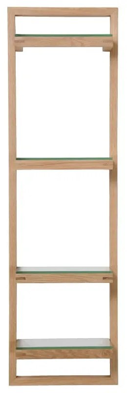 Nástenná polica z dubového dreva Wireworks Zone, výška 81 cm