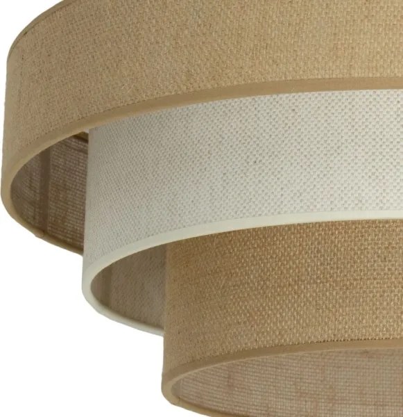 Prisadený luster WENTA 1xE27/60W/230V pr. 50 cm juta/krémová