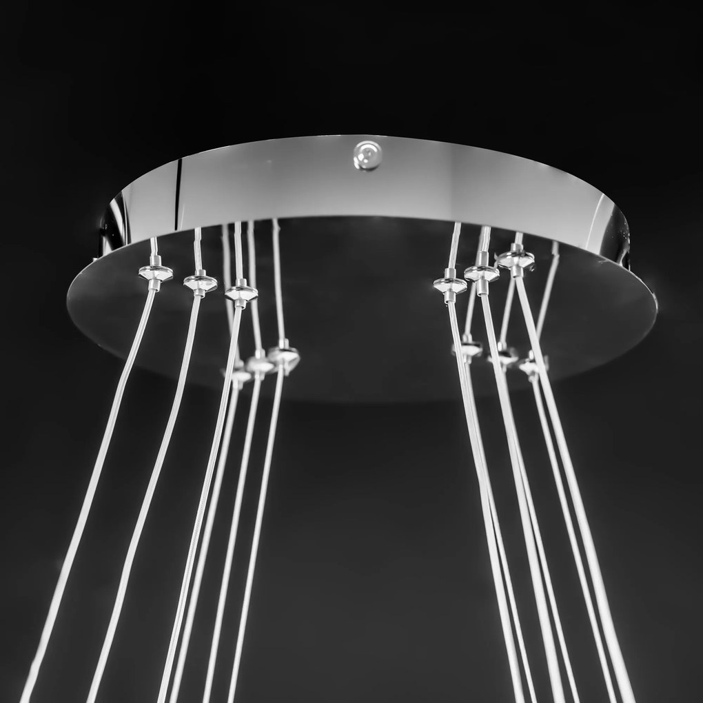 Toolight Toolight, LED krištáľové závesné svietidlo APP772-3CP, chrómová, OSW-05023