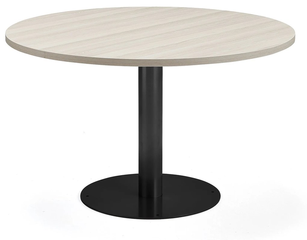 Jedálenský stôl GATHER, na kotvenie, Ø 900x720 mm, antracit, jaseň