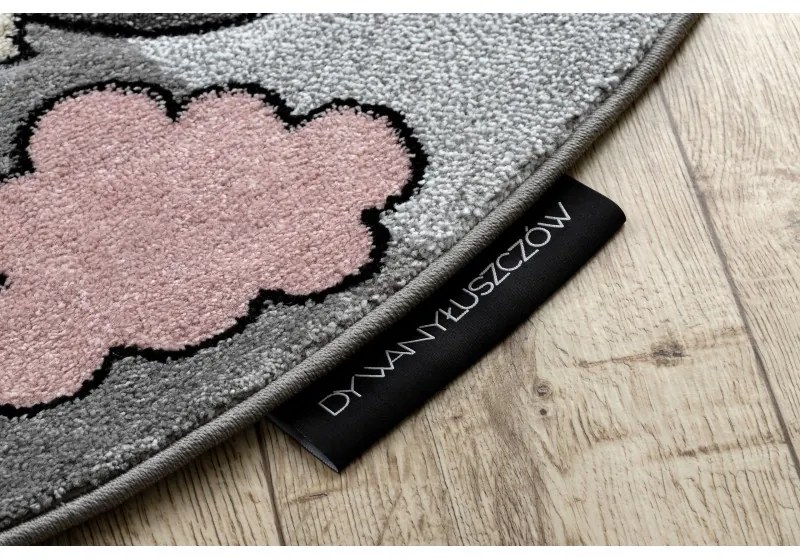 Detský kusový koberec Petit Unicorn grey kruh, 160x160 (priemer) kruh, šedá, detská izba, Dywany Łuszczów