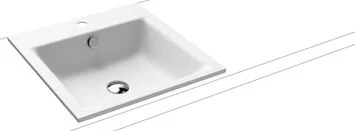 Kaldewei Puro zápustné umývadlo 3150 46x46 cm alpská biela otvor pre batériu uprostred 900 006 013 001