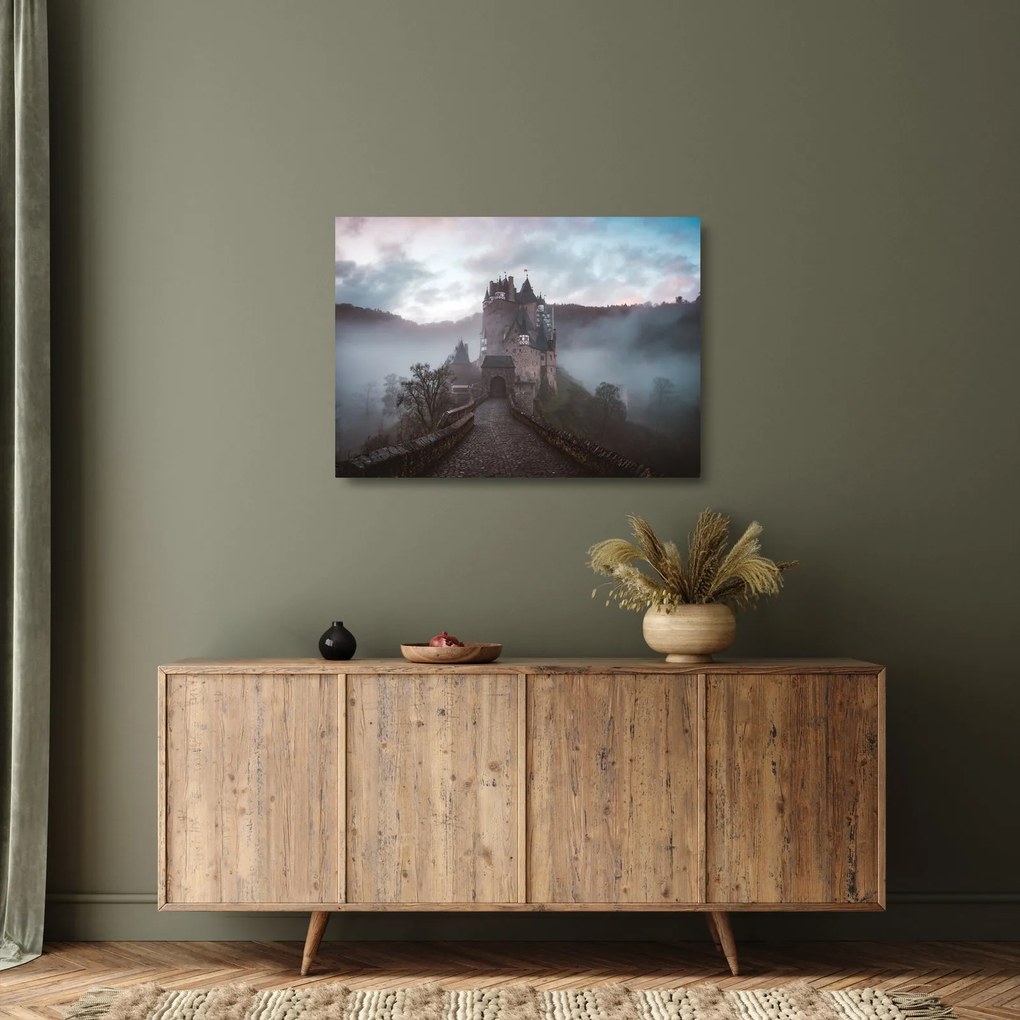 Sklenený obraz - Eltz Castle, Nemecko (70x50 cm)