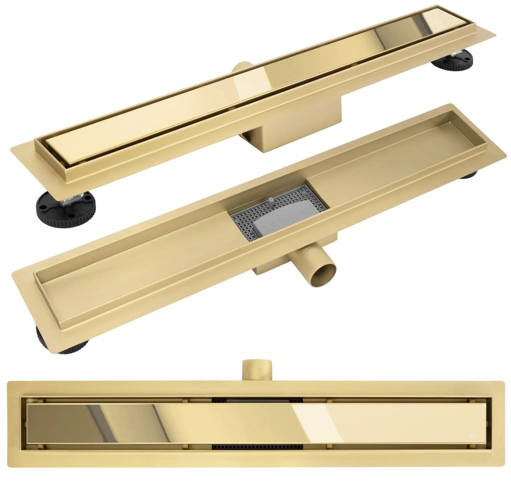 Rea Neox, odtokový žľab 90 cm, zlatá lesklá, REA-G2564