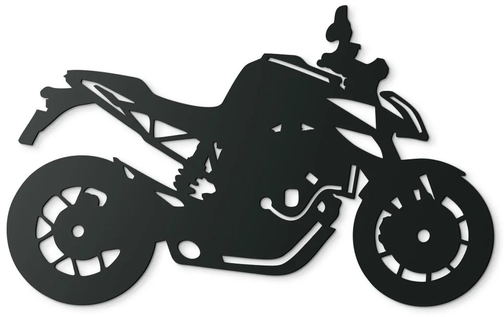 drevko Nálepka na stenu Športová motorka Rozmer obrazu: 37,5 x 65 cm, Farba dekorácie: Čierna