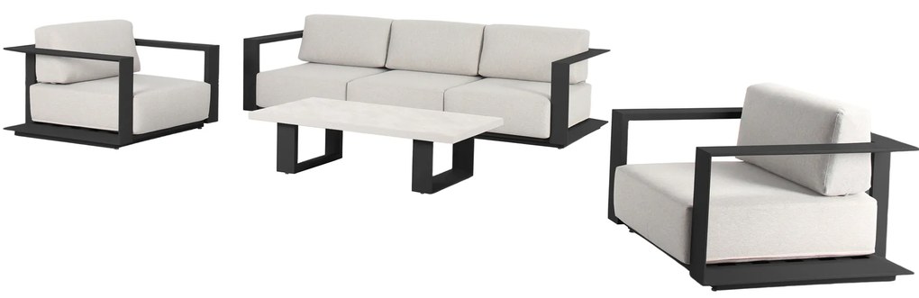 Hliníková sedacia súprava ACADIA tmavosivá