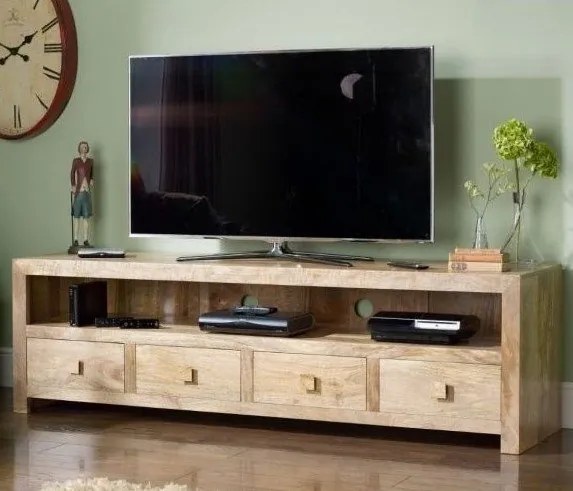 furniture-nabytek.cz - TV stolek masiv z dřeva mango 160x50x45