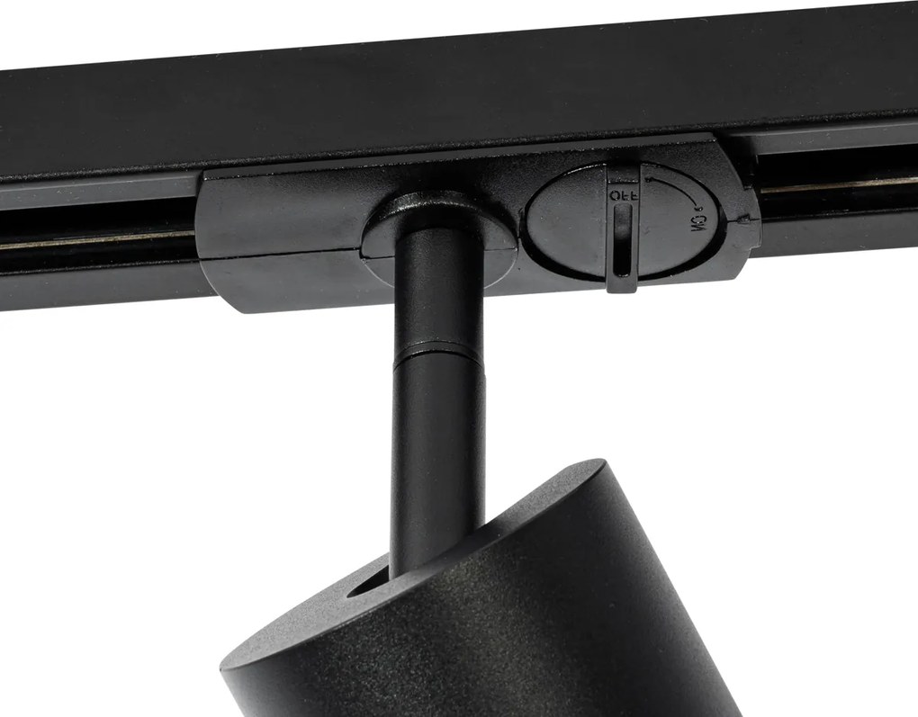 Moderné bodové svetlo s dymovým krúžkom pre 1-fázový koľajnicový systém GU10 50 mm - Iconic Jeana