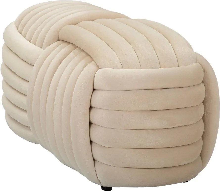 Krémová zamatová lavica Softy – Mauro Ferretti