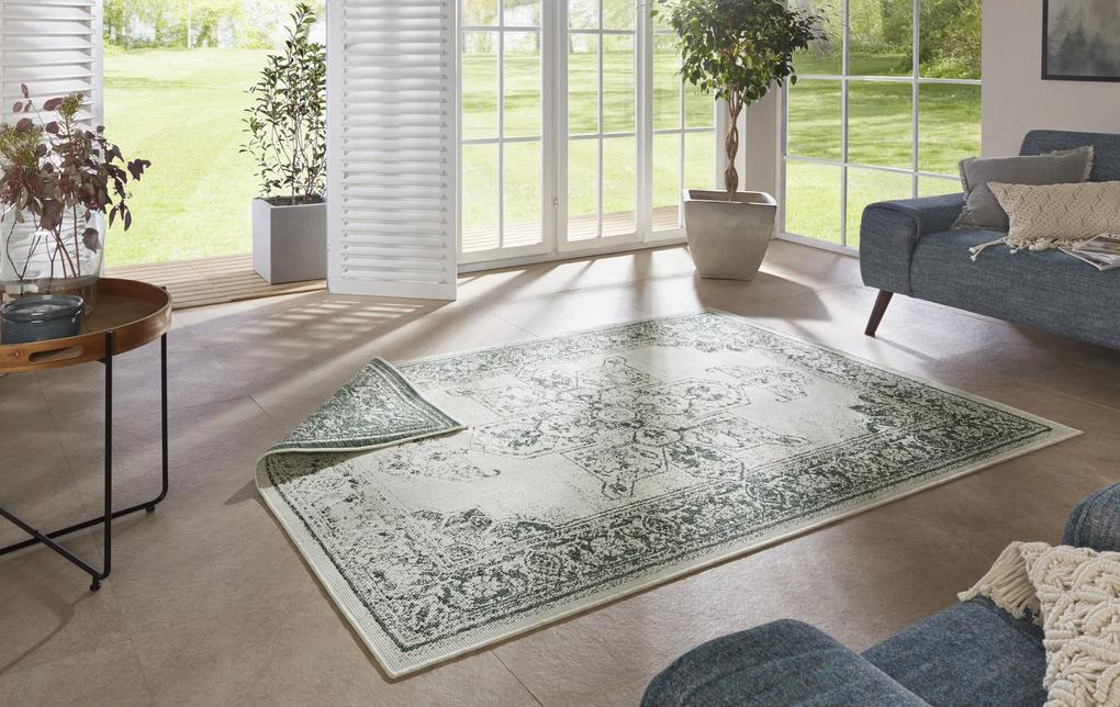 NORTHRUGS - Hanse Home koberce Kusový koberec Twin Supreme 104139 Green / Cream – na von aj na doma - 160x230 cm