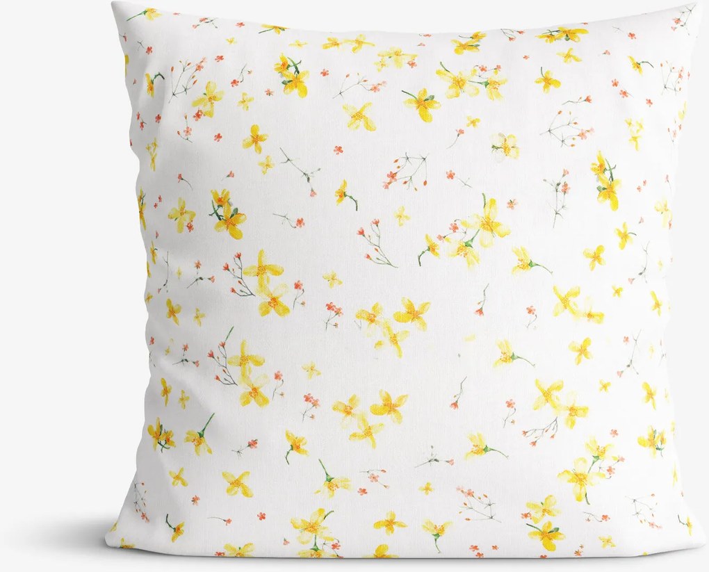 Goldea dekoračná obliečka na vankúš valencia - kvety narcisov 45 x 45 cm