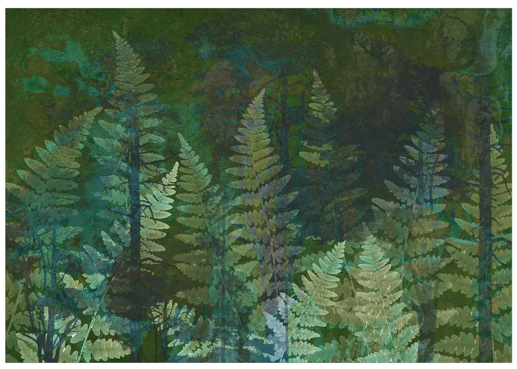Artgeist Fototapeta - Ferns in the Woods - Second Variant Veľkosť: 147x105, Verzia: Samolepiaca