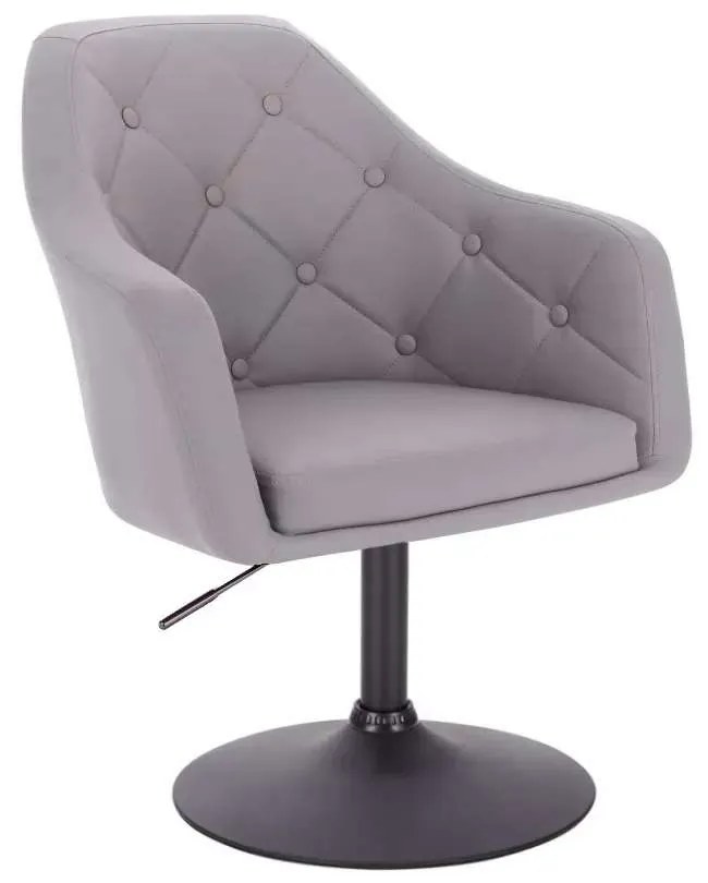 LuxuryForm DESIGN Kreslo ANDORA na čiernom tanieri - sivé