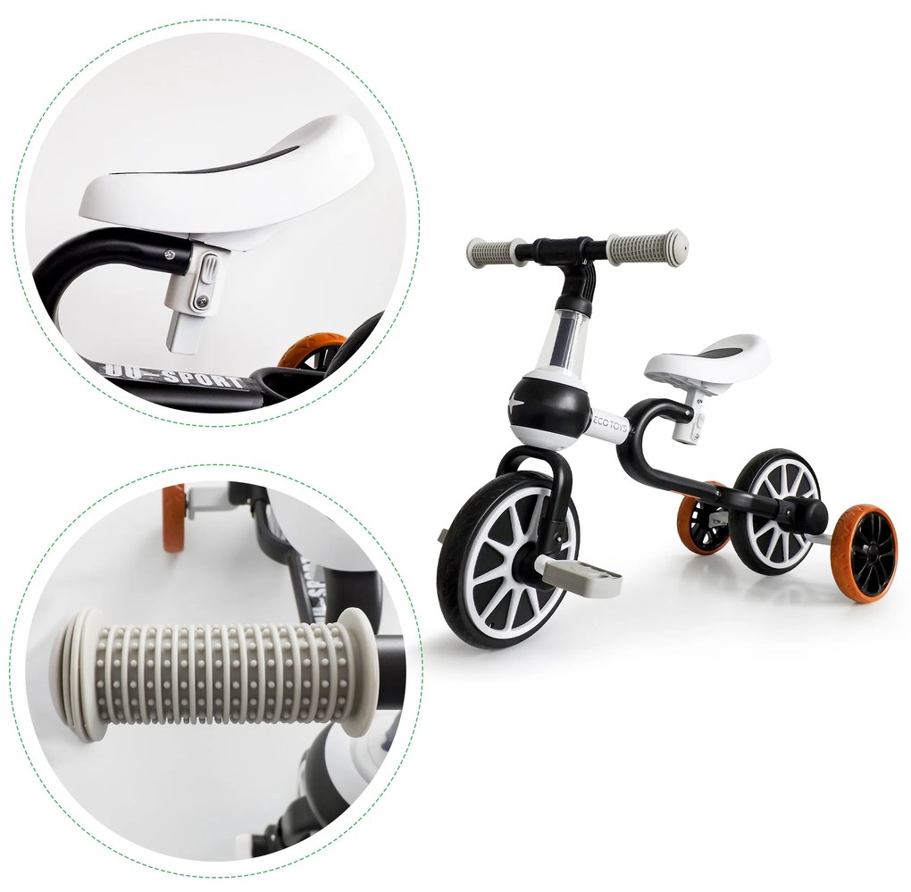 WELLHOX Balančný bicykel 4v1 - čierny