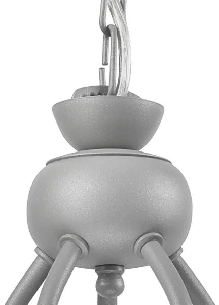 Luster na reťazi RETRO II 5xE27/60W/230V strieborná