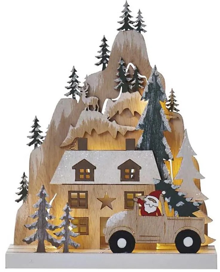 LED Vianočná dekorácia  10xLED/2xAA béžová