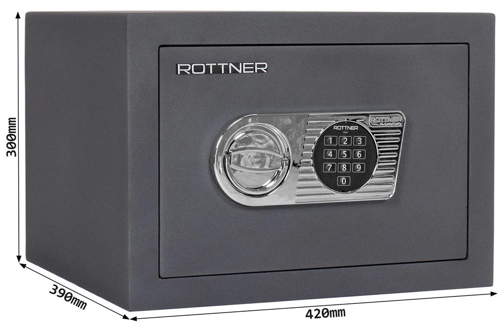 Rottner Toscana 40 EL nábytkový elektronický trezor čierny