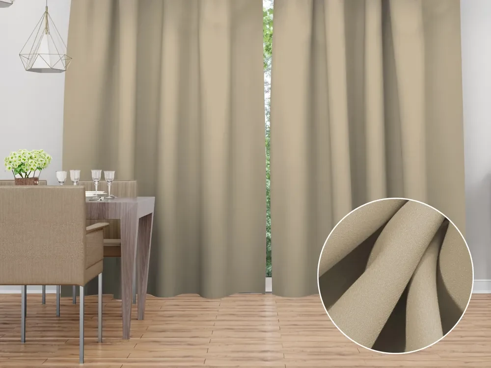 Biante Dekoračný záves Rongo RG-077 Latte 140x210 cm