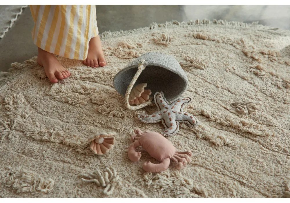 Béžový bavlnený detský hrací koberec ø120 cm Island – Lorena Canals