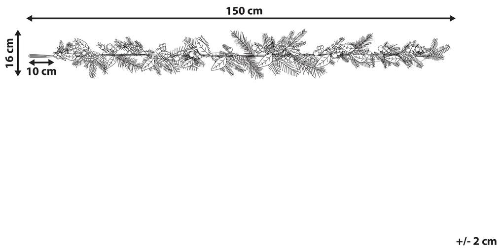 Vianočná girlanda 150 cm viacfarebná TERRASSA Beliani