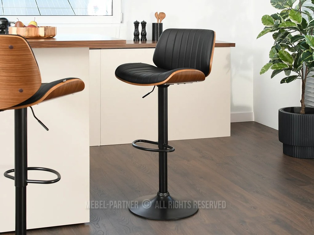 Stolička Hamand (orech tmavý + čierna). Akcia -13%. Vlastná spoľahlivá doprava až k Vám domov. 1110618