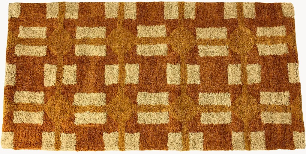 Bavlnený kúpeľňový koberec Geometric