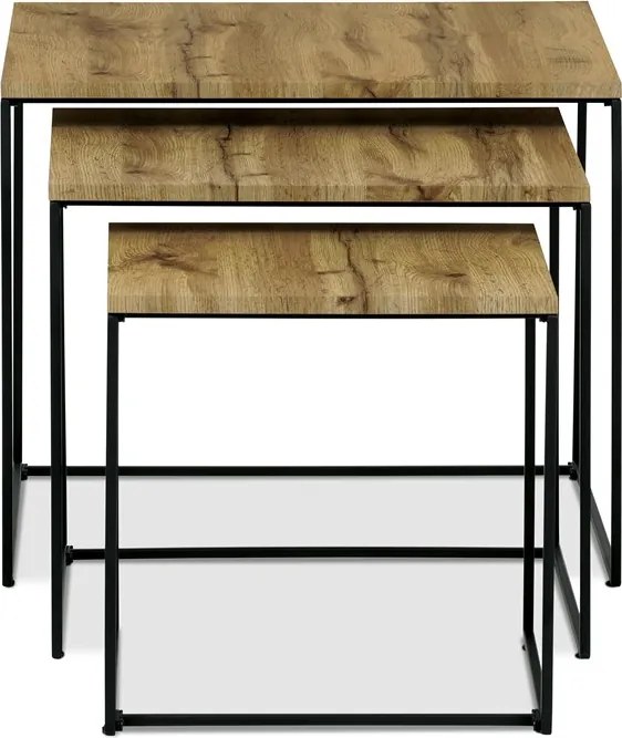 Autronic BONTEC Konferenčný stolík 60x60x51cm, mdf, divoký dub, AF-3008 OAK Farba: Hnedá