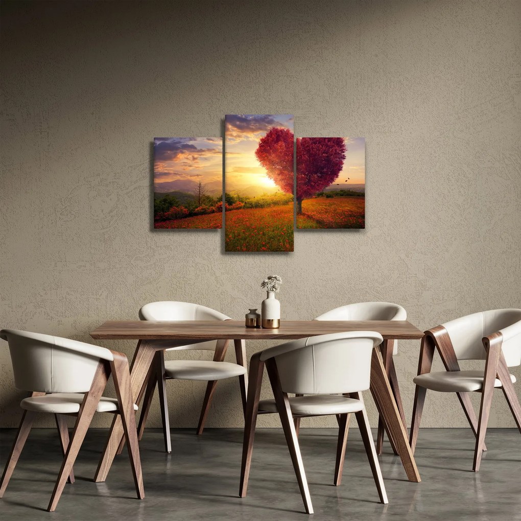 Obraz stromu v tvare srdca (90x60 cm)