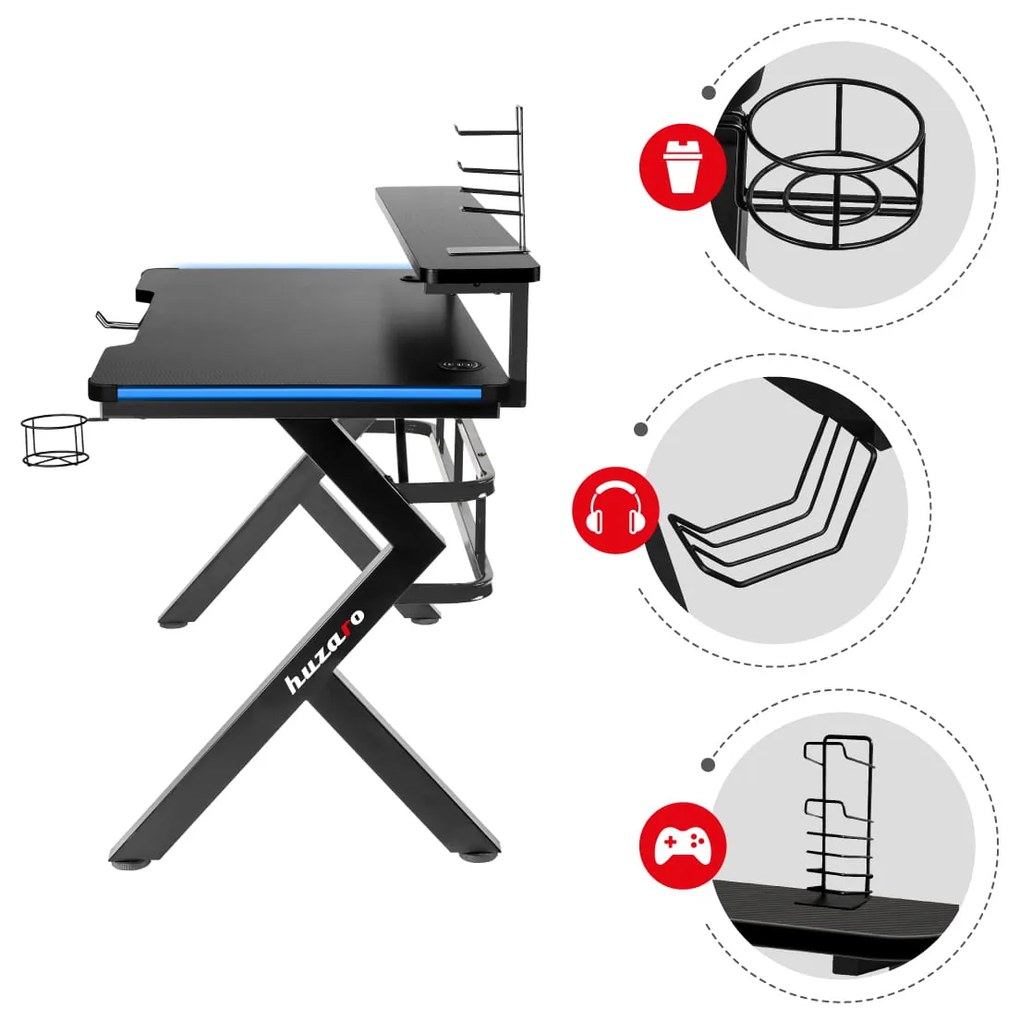 Herný stôl Huzaro Hero 5.0 RGB LED