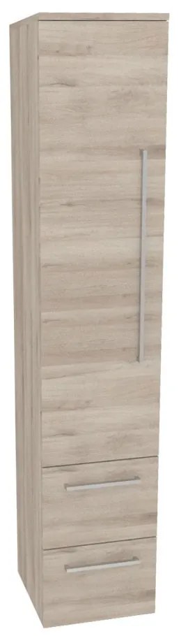 Mereo Bino, kúpeľňová skrinka vysoká 163 cm, ľavá, Multidecor, Dub Kronberg svetlý, MER-CN697DKRS